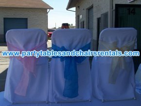 Party White Folding Chairs Covers For Sale Los Angeles CA 
