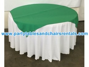 Green white round folding party table covers for sale