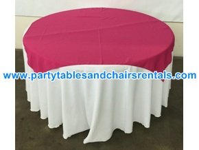Red white round folding party table covers for sale